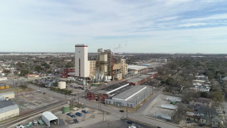 aerial view of chemical manufacturing plant