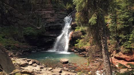 Drohne-Fliegt-In-Der-Nähe-Von-South-Fork-Mineral-Creek-Falls-In-Der-Nähe-Von-Silverton-Co