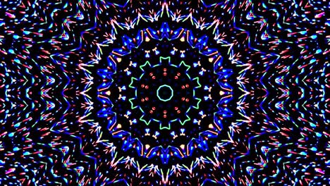 abstract caleidoscopio brillante hermosa línea roja azul movimiento suave con movimiento de luz brillante