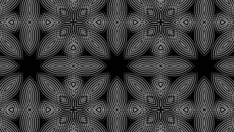 geometric pattern line monochrome kaleidoscope animation