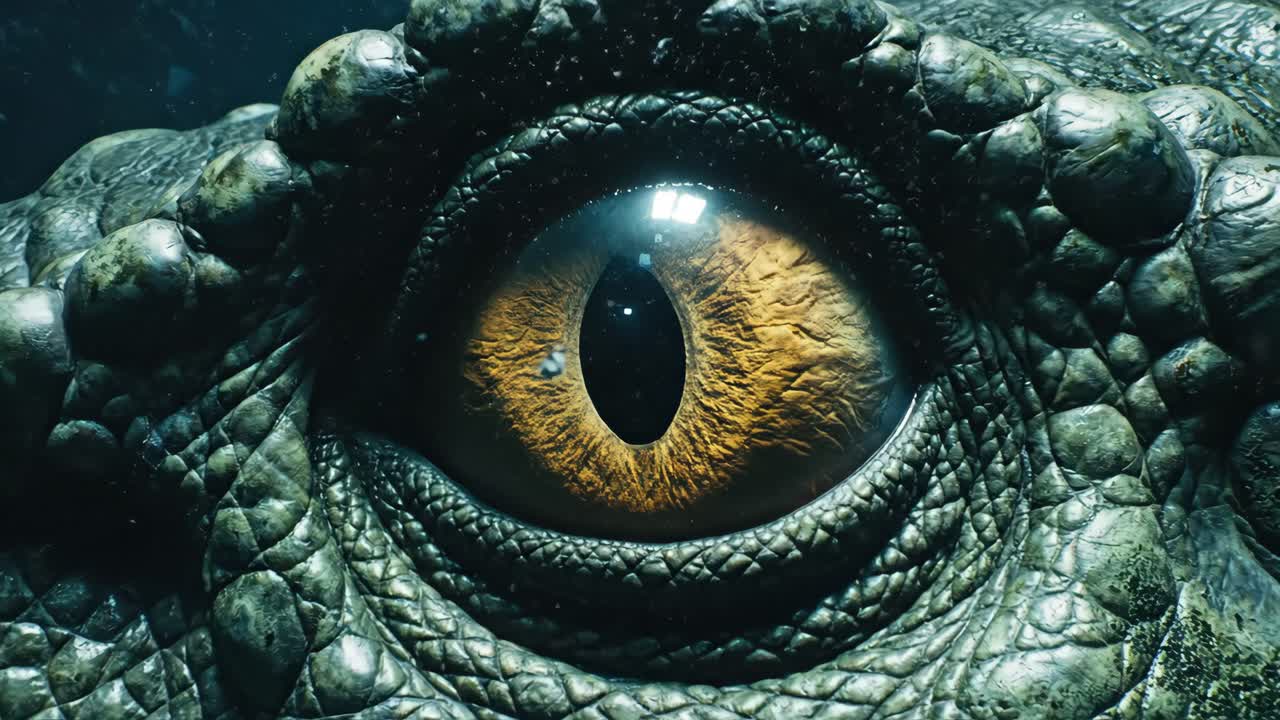 Close-up of a Crocodile's Eye