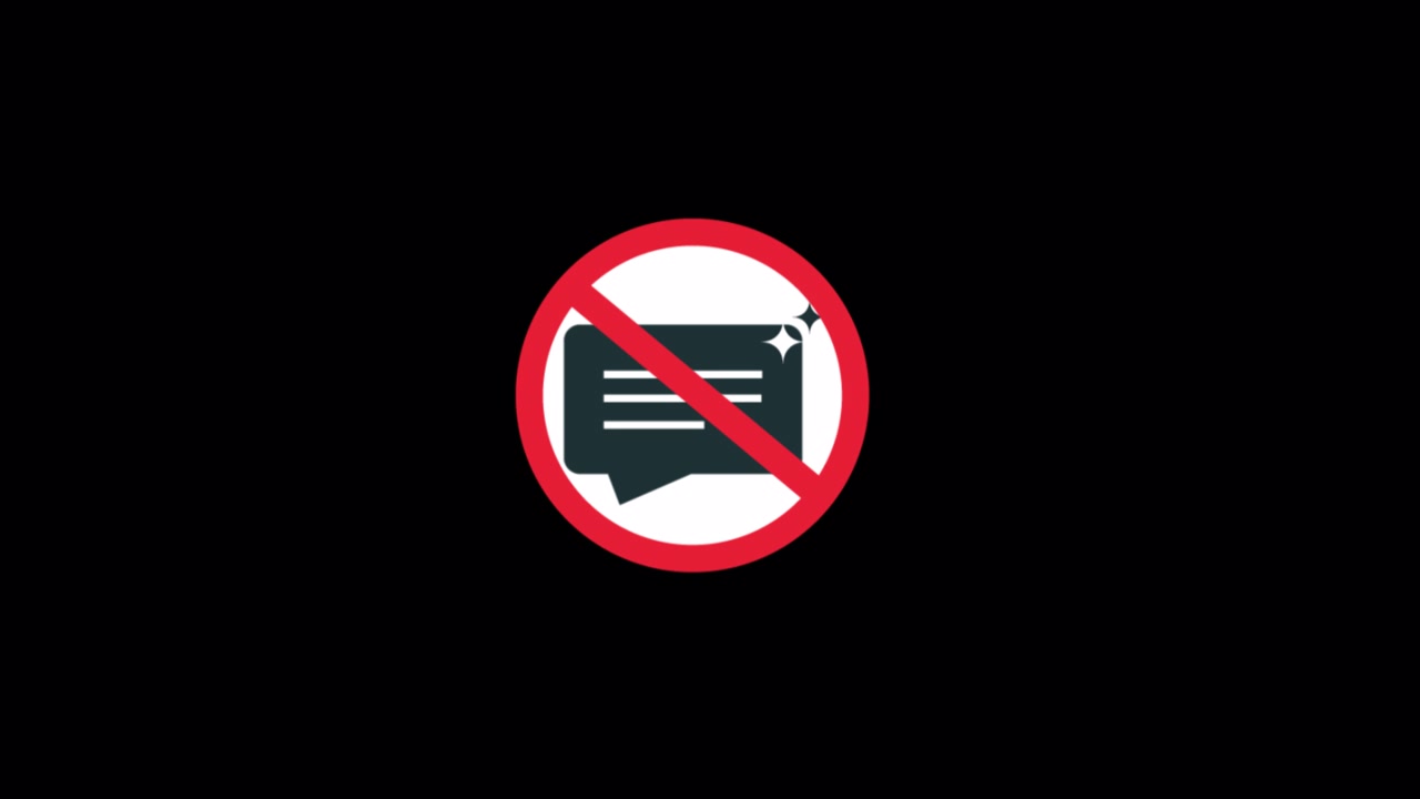 No AI Chat or Smart Message Icon on Black Background