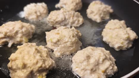 fried meatballs in a pan