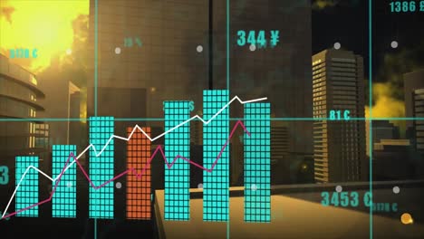 Animación-Del-Procesamiento-De-Datos-Sobre-El-Paisaje-Urbano