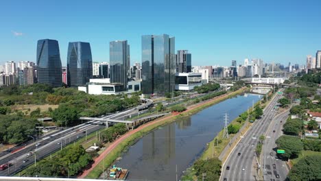 panoramic view of city life scene in the sunny day. cityscape scenery. great landscape.