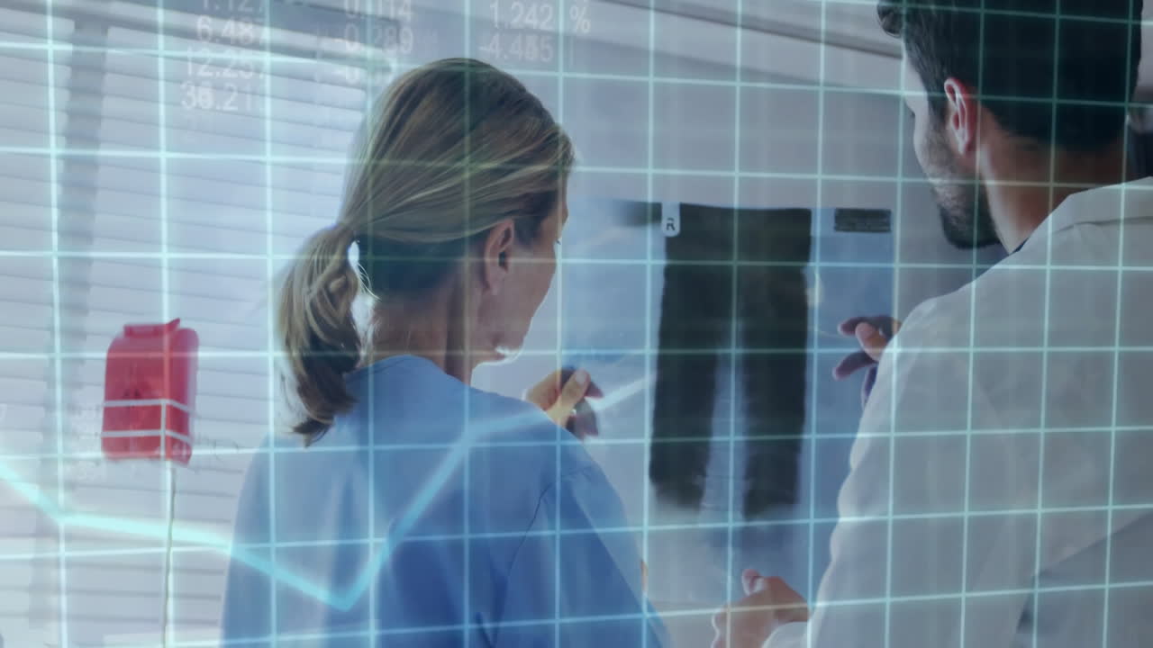 Animation of data processing over diverse doctors working in hospital