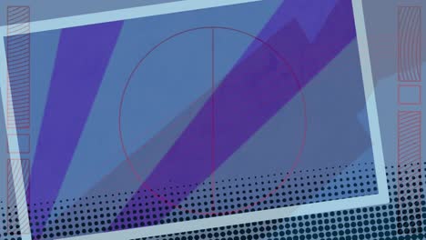 animación digital de formas abstractas coloridas que se mueven contra un fondo azul