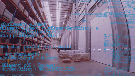 Animation-of-data-processing-over-empty-warehouse