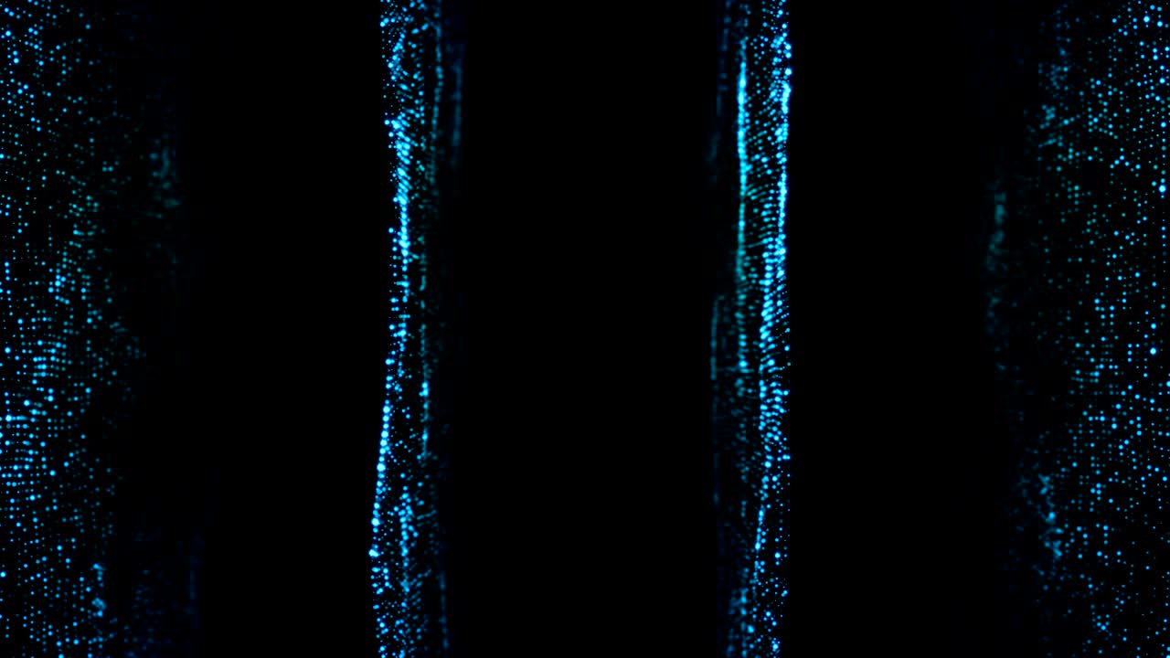 Glittering Blue Particle Background. Abstract digital backdrop