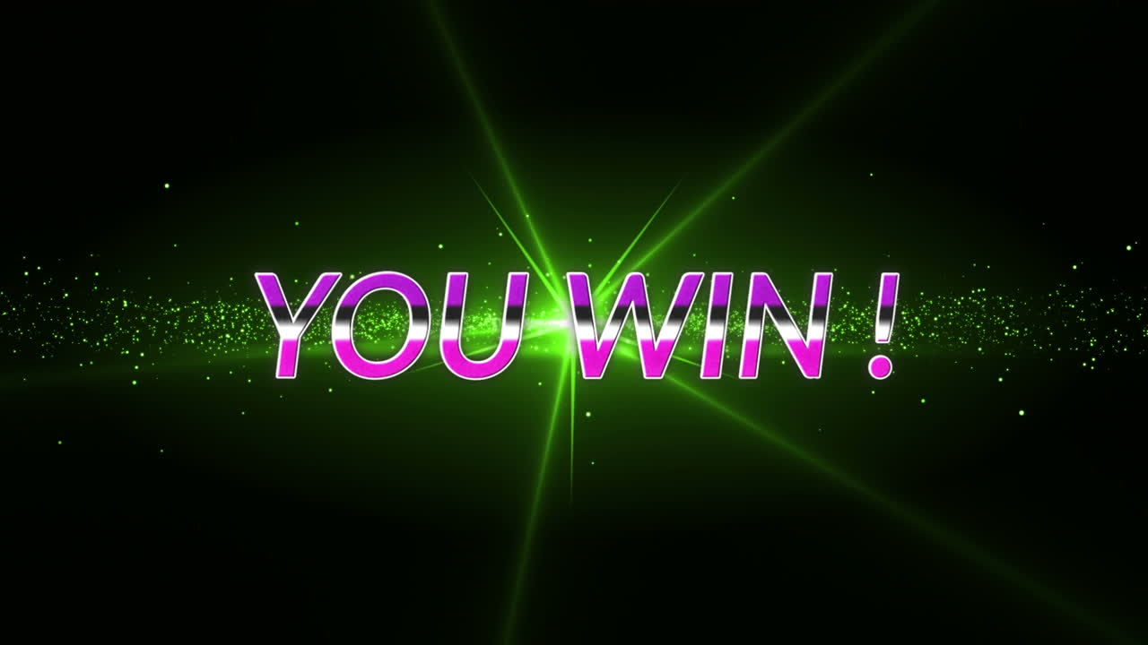 검은색 배경에 텍스트와 반점이 있는 애니메이션