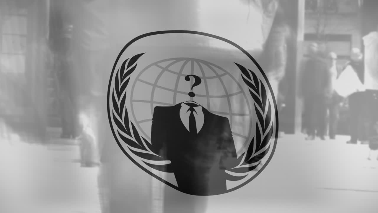 도시에서 는 사람들의 다리 위에 onz와 슈트 상징의 애니메이션