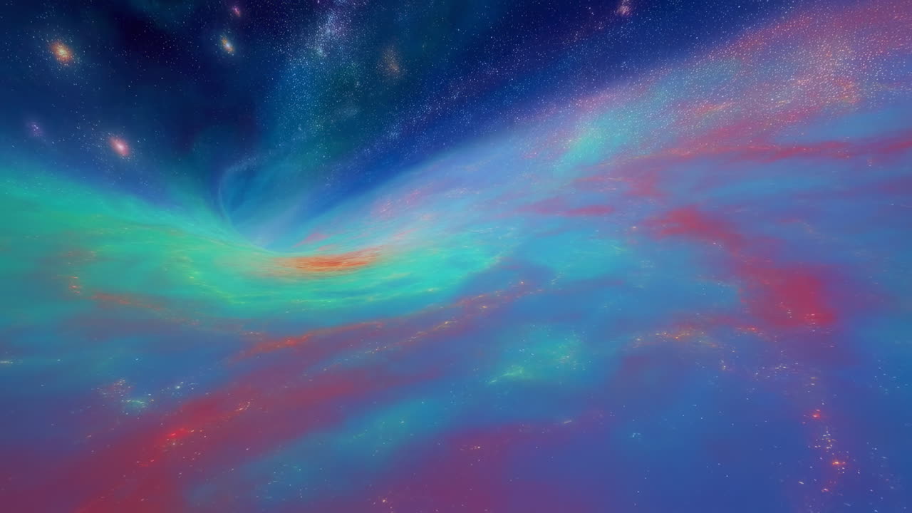 Colorful Nebula in Deep Space