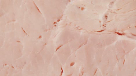 close-up view of sliced processed meat