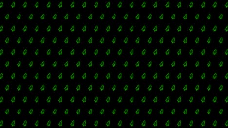 Christmas-Tree-Tiled-Background-Animation-Pattern-in-Glowing-Green-and-Black