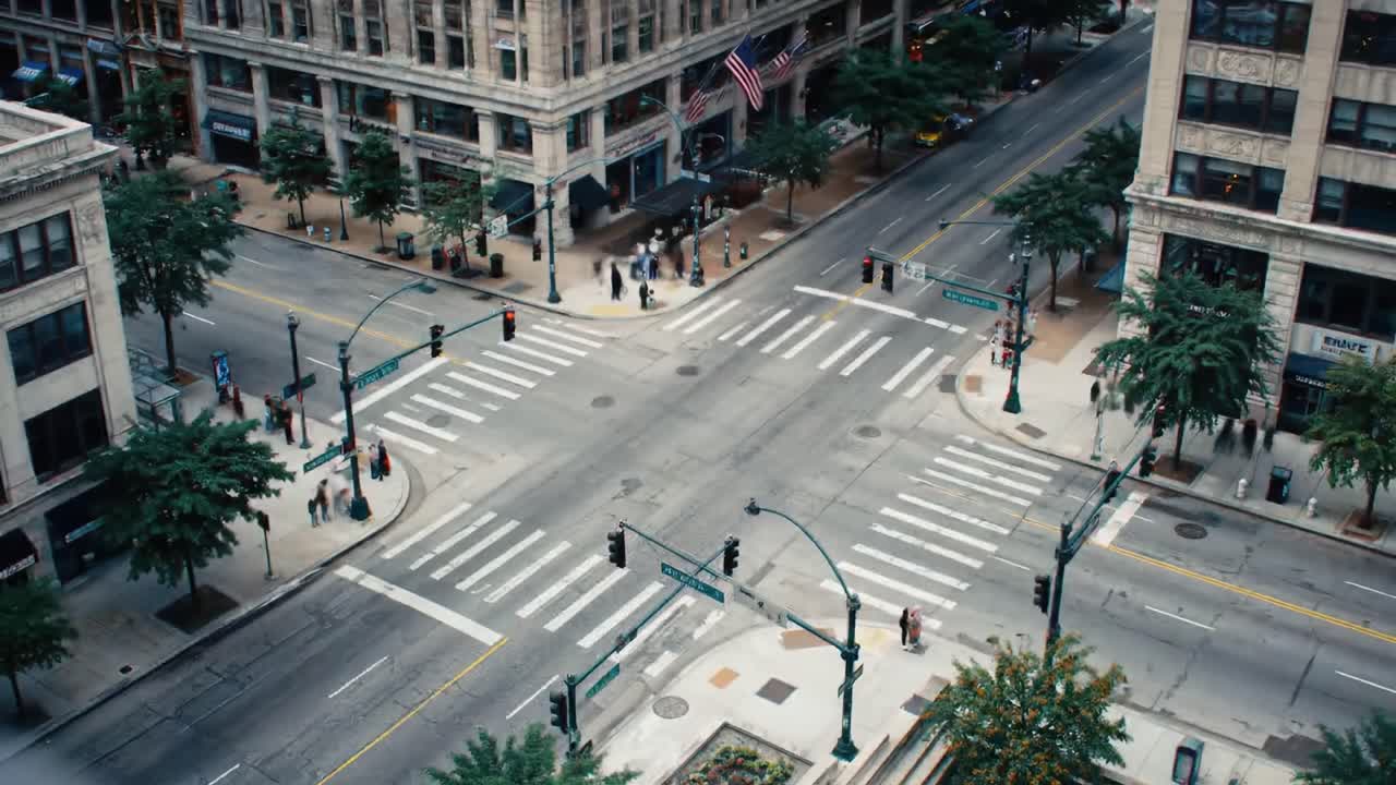 intersección de la ciudad ocupada