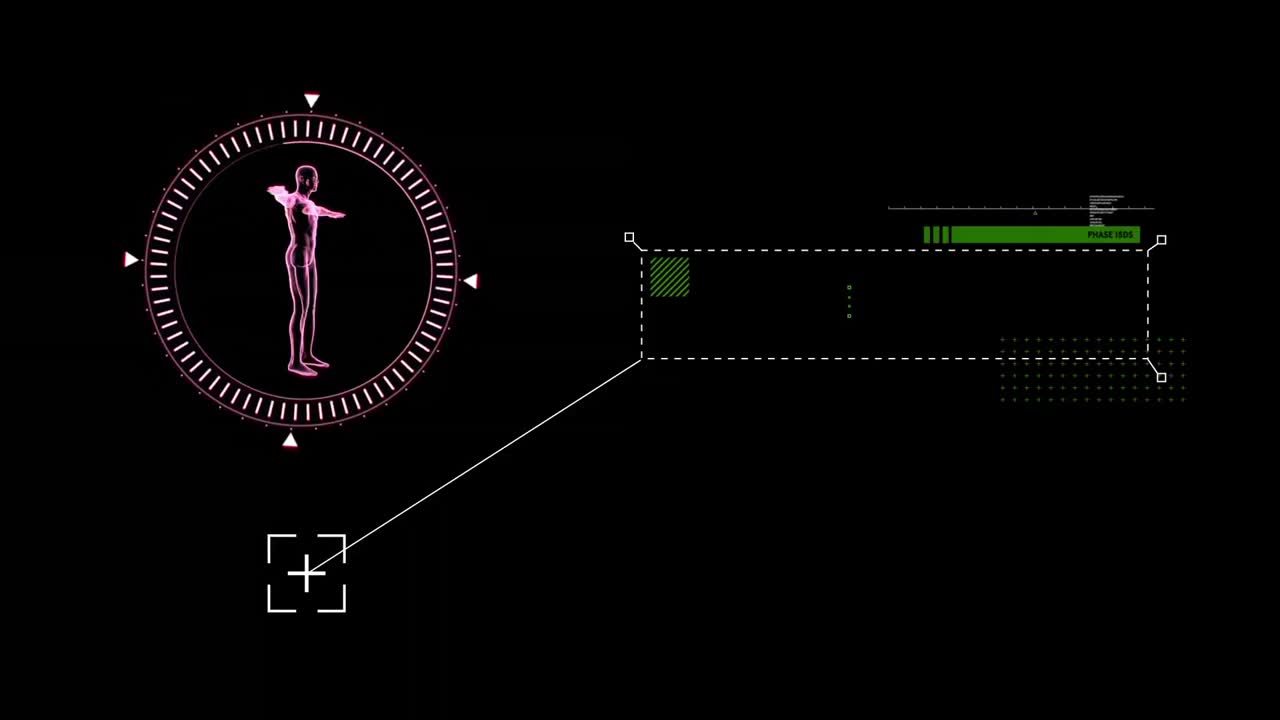 검은 바탕 위에서 회전하는 인간의 몸
