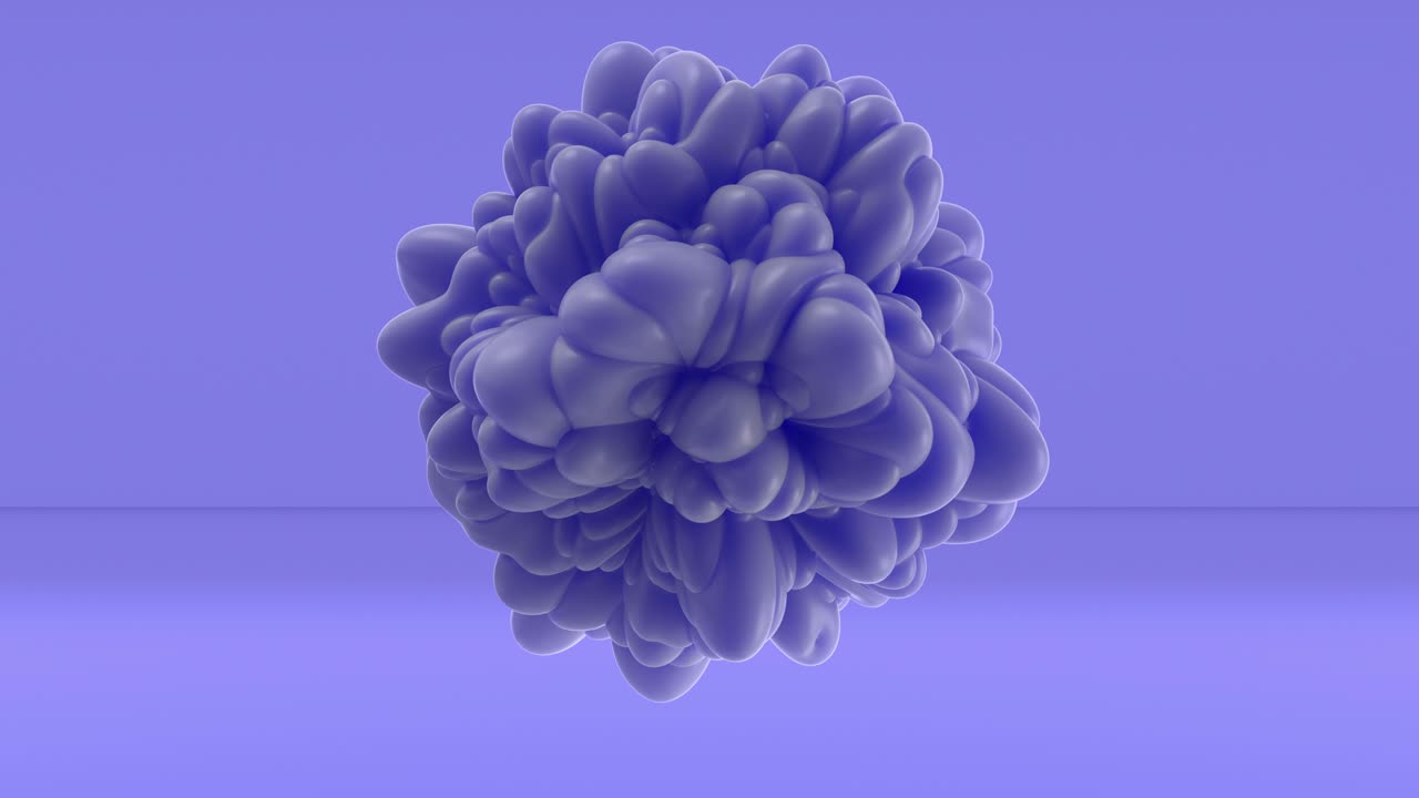 esfera abstracta en bucle 3d con abultamiento. superficie ondulada con ondas. textura monocromática de moda, bola aislada con convexidad, diseño gráfico de movimiento celular, textura elástica animada.