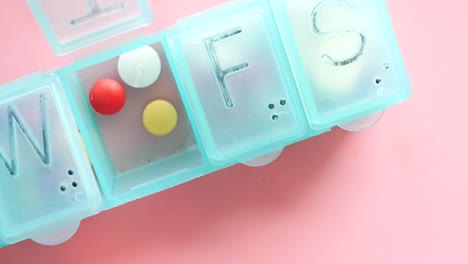 pill organizer with daily medication