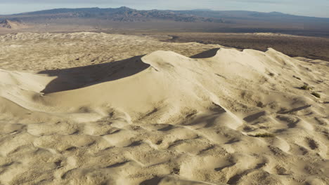 huge kelso dunes in mojave national preserve from above, california wilderness