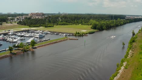 aerial of grande dunes myrtle beach at intracoastal waterway