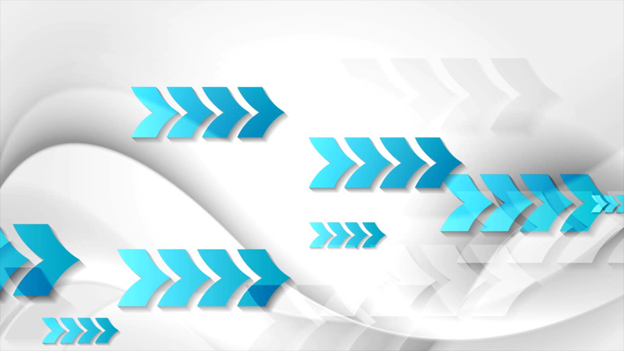 flechas azules y ondas grises tecnología animación de video