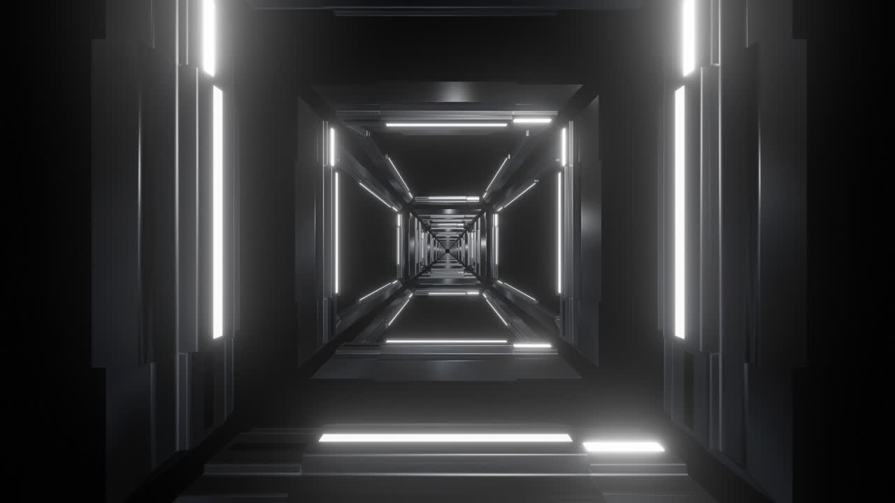 Futuristic Neon Tunnel Perspective