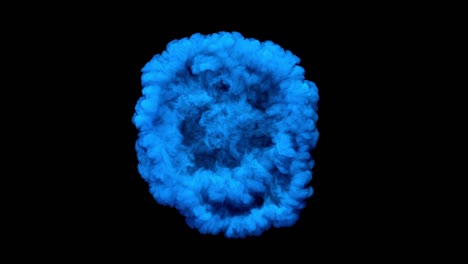 explosión de humo azul movimiento lento fondo abstracto