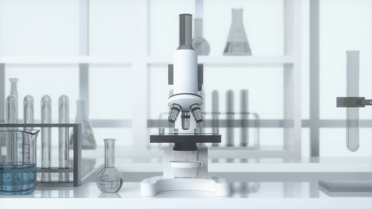 Experimental apparatus with an empty laboratory,white background,3d rendering.