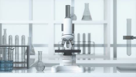 experimental apparatus with an empty laboratory,white background,3d rendering.