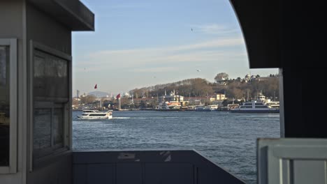 historical peninsula view and bosphorus from istanbul eminönü galata bridge