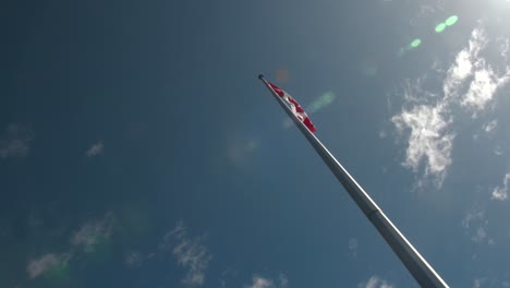 Lens-flair-over-Canadian-flag-waving-atop-flagpole.SLIDER