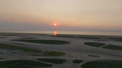 twilight sailboat on a coastal estuary