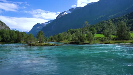 lovatnet lake beautiful nature norway.