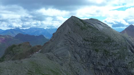 the view of the mountain peak in the valle de ip and valle de izas is truly breathtaking. these mountains are situated in the scenic surroundings of canfranc, in the aragon community of spain