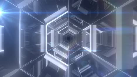 끊임없는 움직임으로 움직이는 회색 모양의 애니메이션