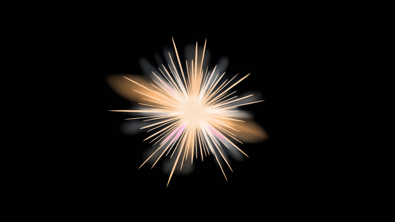 Radiant abstract light burst animated overlay, transparent 4K video, alpha channel, ProRes 4444
