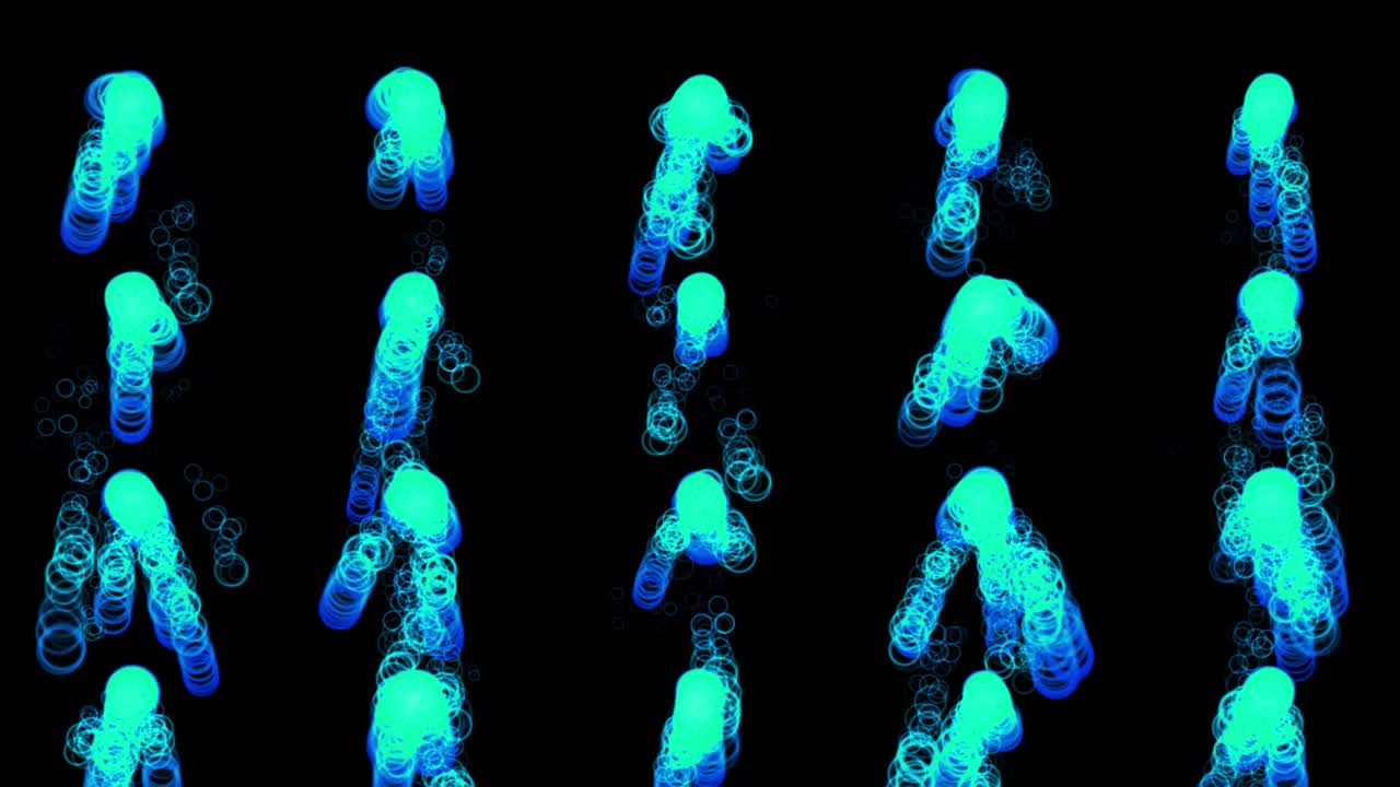 반지 모양 입자 애니메이션 모션 그래픽