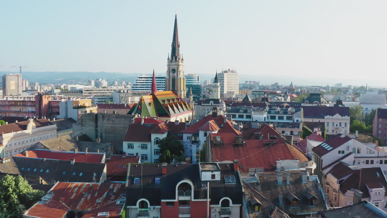 자그레브 시내 의 공중 에서 볼 수 있는 모습