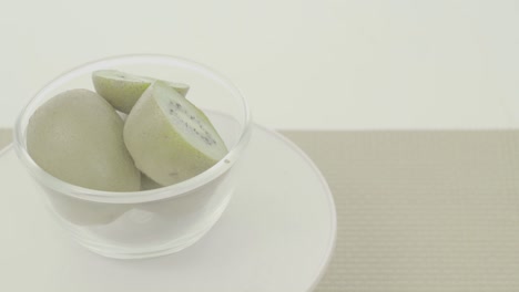 신선한, 익은, 녹색 키위, 회전하는 그, 분류되지 않은