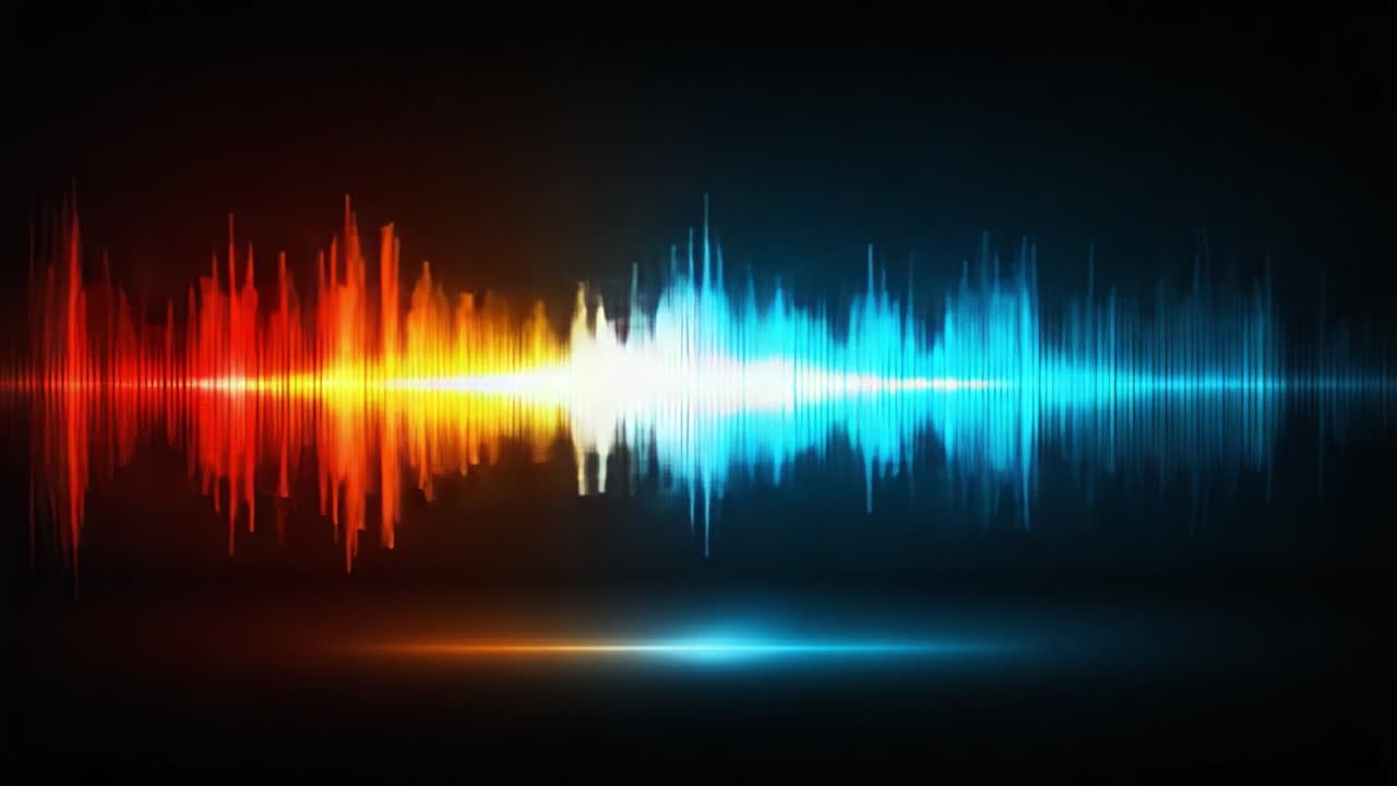 Visual Representation of Sound Waves: A Stunning Display of Colorful Audio Frequencies Captured in Vibrant Waveforms Illustrating the Dynamics of Sound Interaction