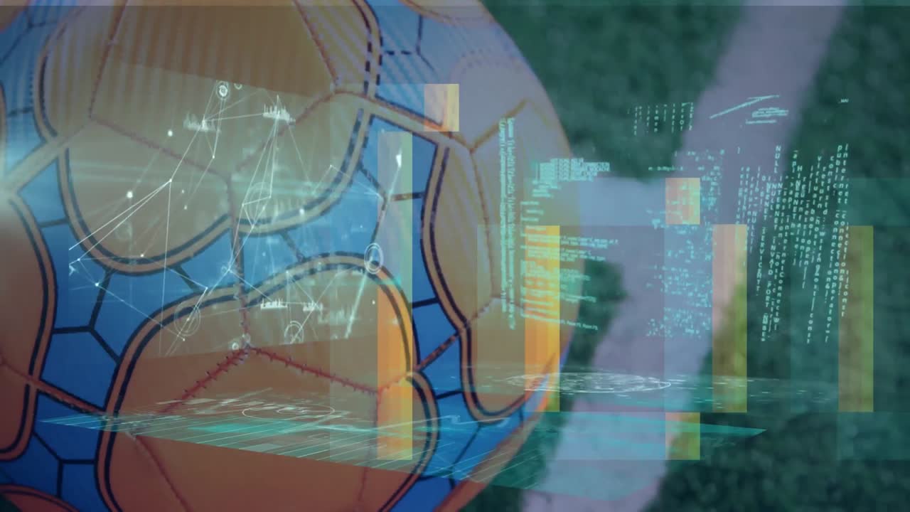 animación del procesamiento de datos sobre el fútbol