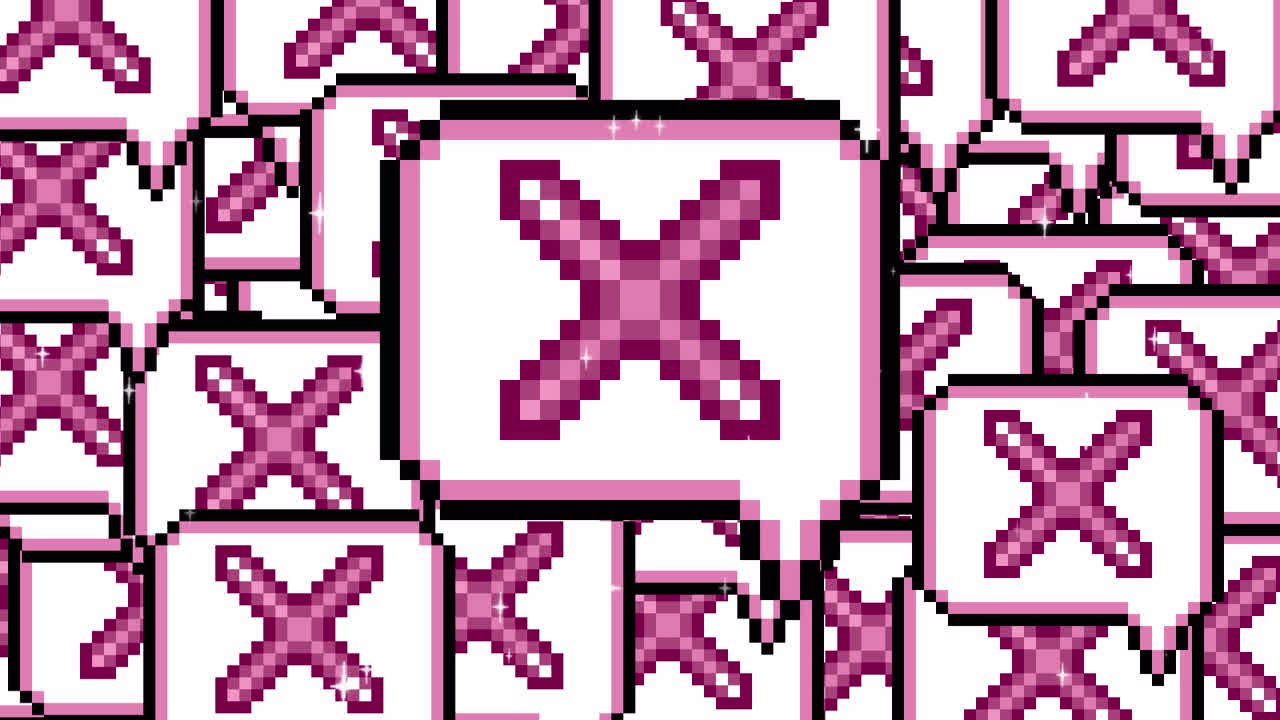 Pixel art pop up speech bubble icon cross mark Transitions. 1080p - 30 fps - Alpha Channel (8).mov