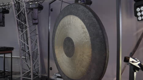 large gong on stage