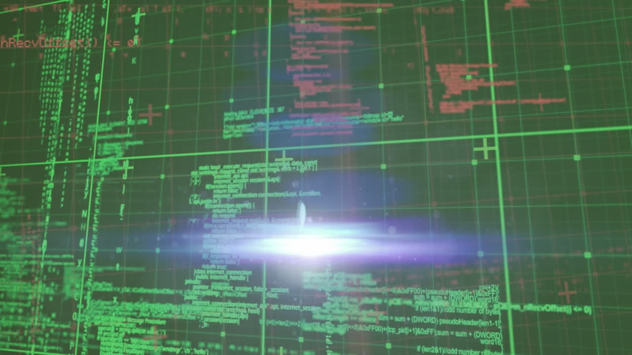 animação de placas de circuitos informáticos e processamento de dados