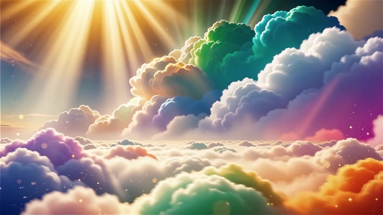 Christian Heavenly Light Worship Background