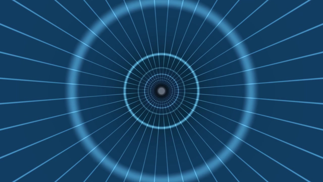 A background displays radiating lines in blue tones creating a dynamic feel. The design conveys energy and movement, suitable for various projects and presentations