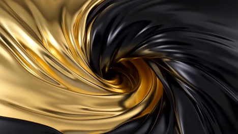 abstract gold and black swirling vortex
