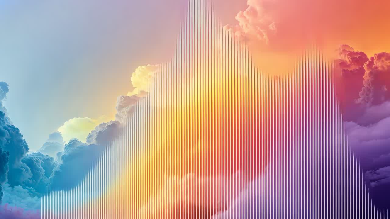 Abstract Sky Gradient with Lines