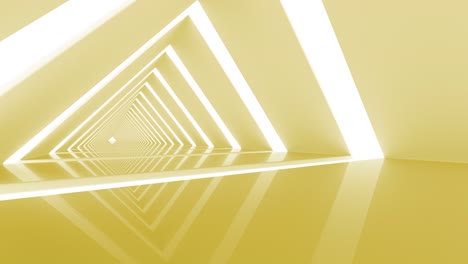 gold triangle looped artistic background corridor