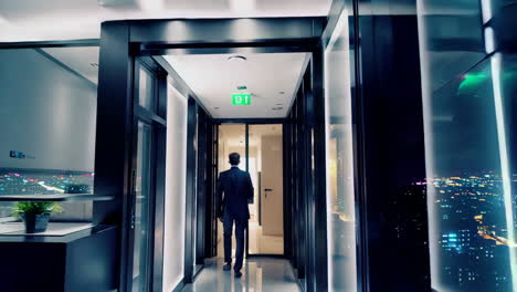 city night views and high-rise building interiors